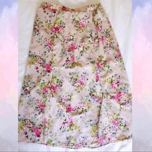 Chloe K floral knee length skirt